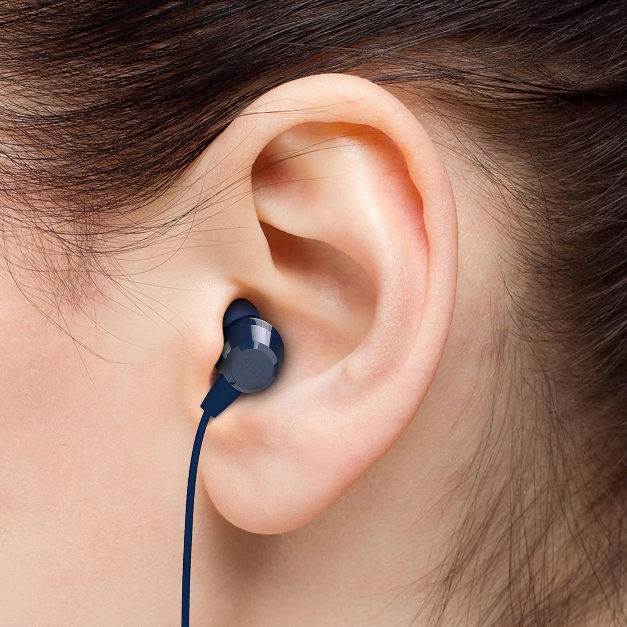 JBL C50Hi, Wired In Ear Headphones With Mic (Blue)