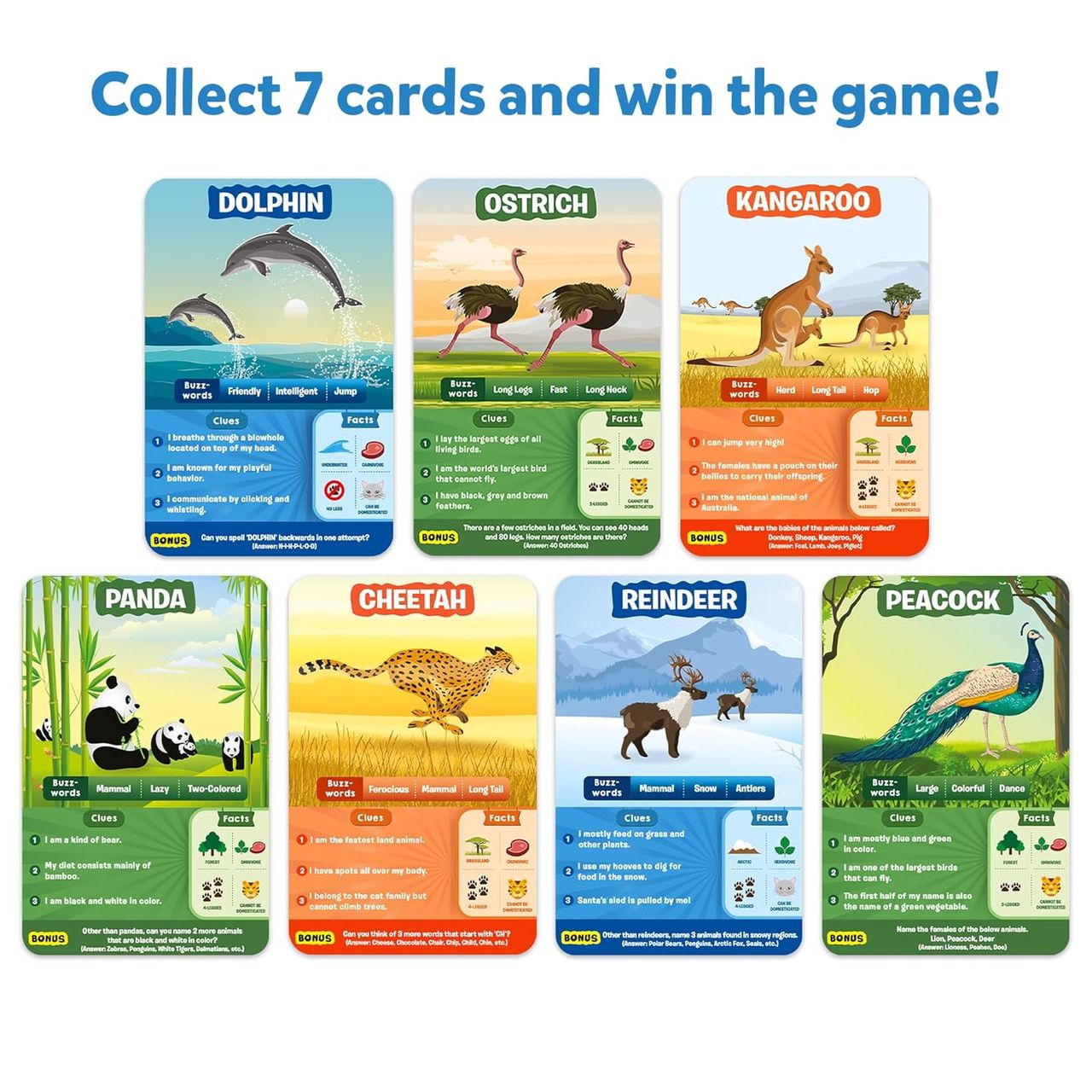 Skillmatics Guess In 10 Animal Kingdom Card Game (6+ Years)