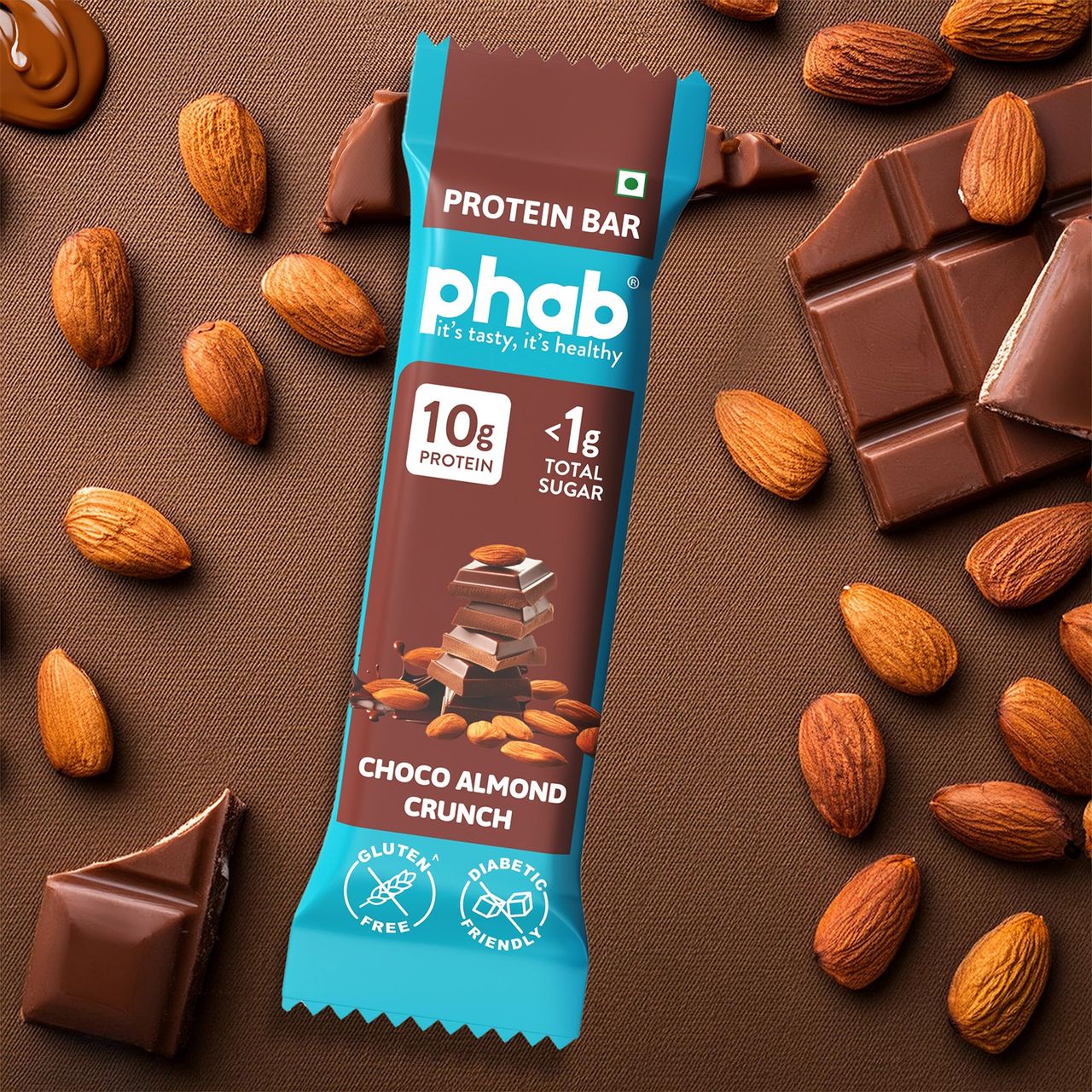 Phab Protein Bar Chocolate Almond Crunch 10g protein 50 g Combo