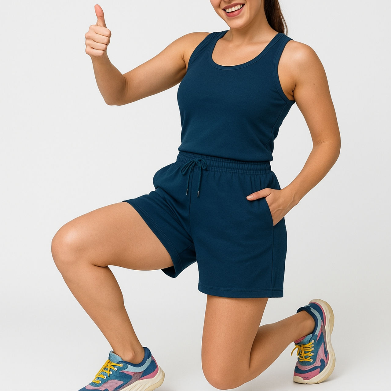 EQL Women's Pure Cotton Shorts | Teal | L