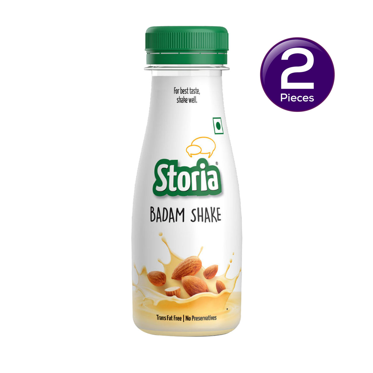 Storia Badam Shake, No Added Preservatives, Trans Fat Free 180 ml Combo