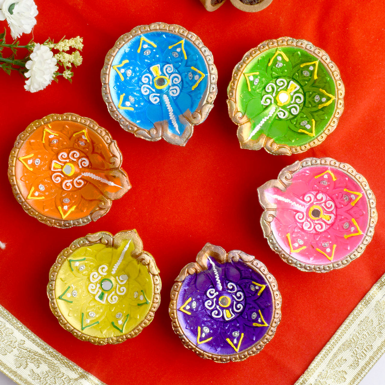 Satvik Clay Diya - Set Of 6