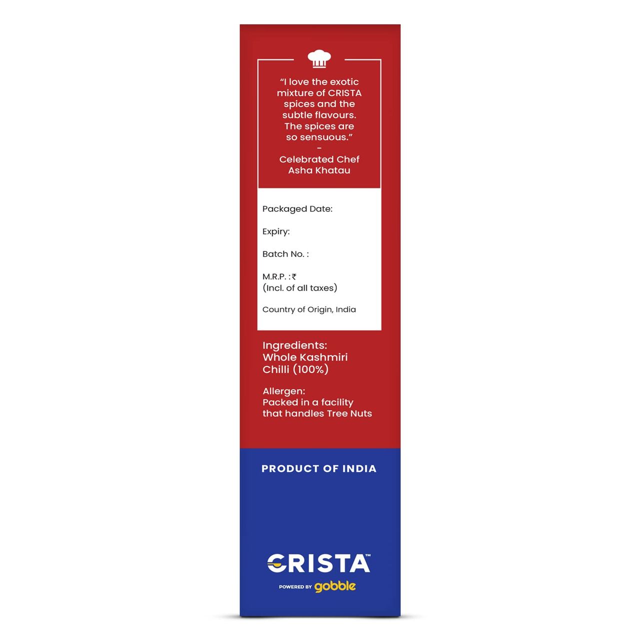 CRISTA Whole Kashmiri Chilli