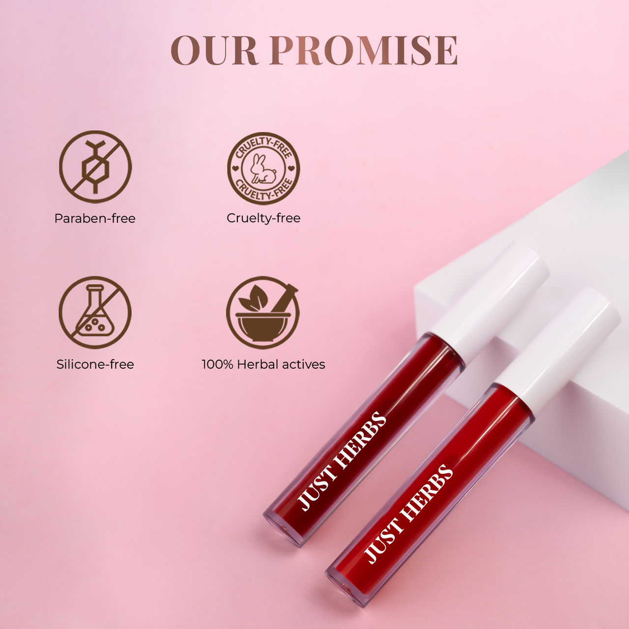 Just Herbs Pigmented Smudge & Sweat Proof Quick Dry Liquid Sindoor (Ruby Red)