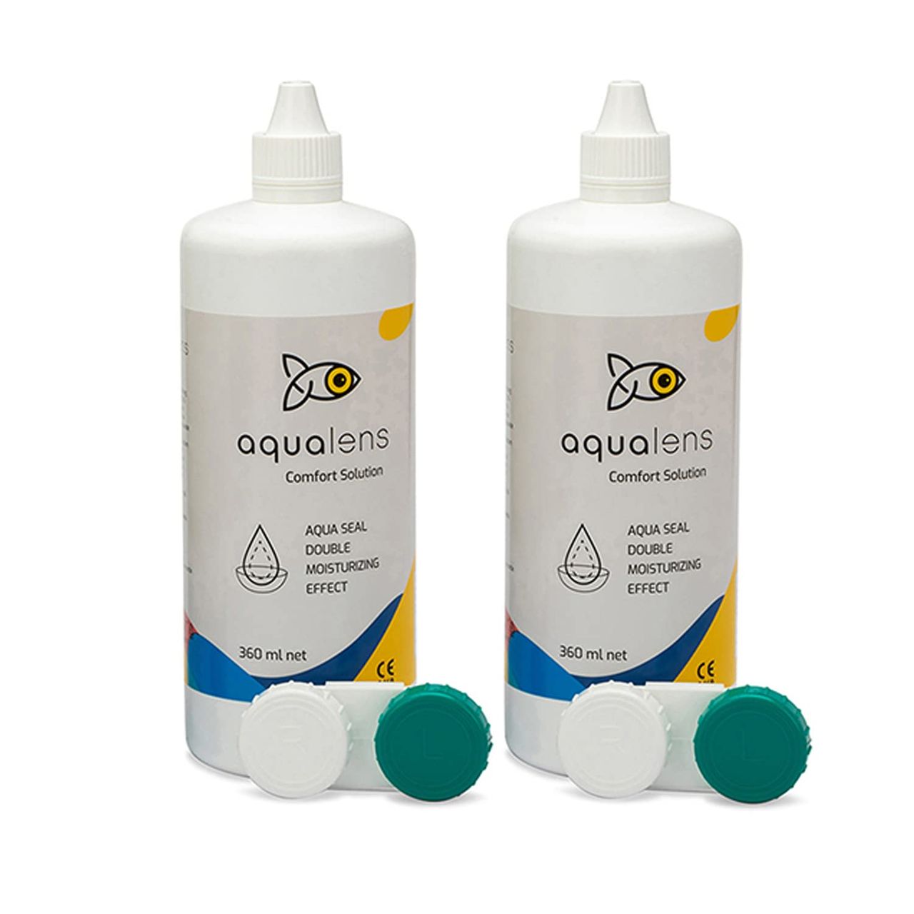 Aqualens Comfort Contact lens solution (Pack of 2-360 ml each) (Lens case Free)