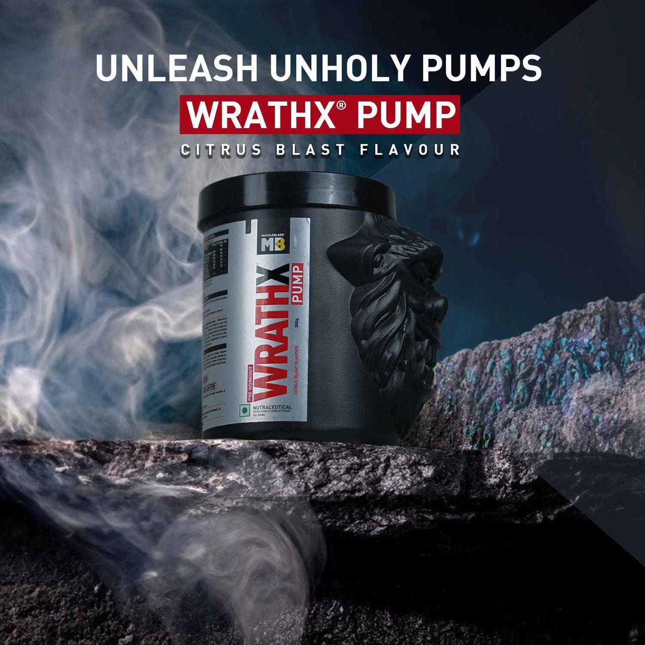 MuscleBlaze Pre Workout WrathX, (Citrus Blast, 30 Servings,)