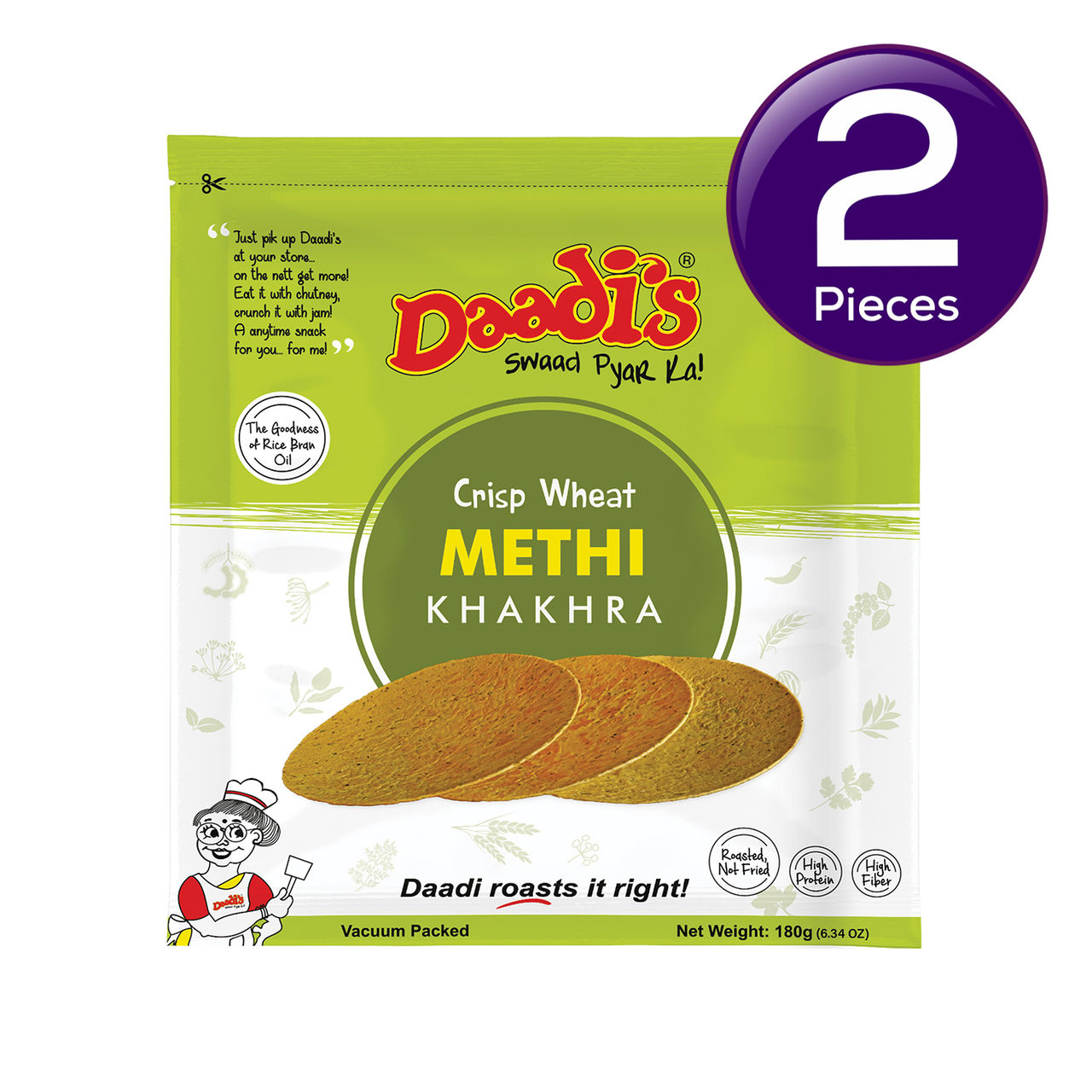 Daadi's Methi Khakhra 180 g Combo