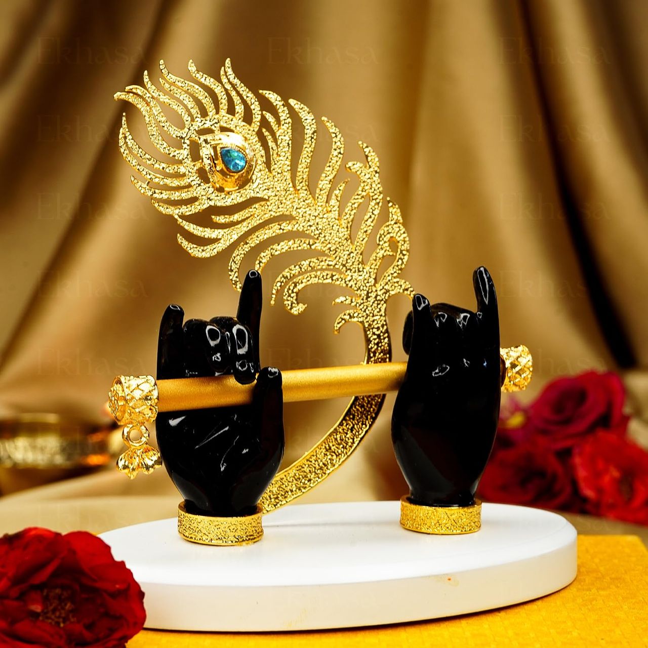 Ekhasa Lord Krishna Hands With Flute Idol | Krishna Flute Hand Statue | Krishnaji Divine Hand Idol