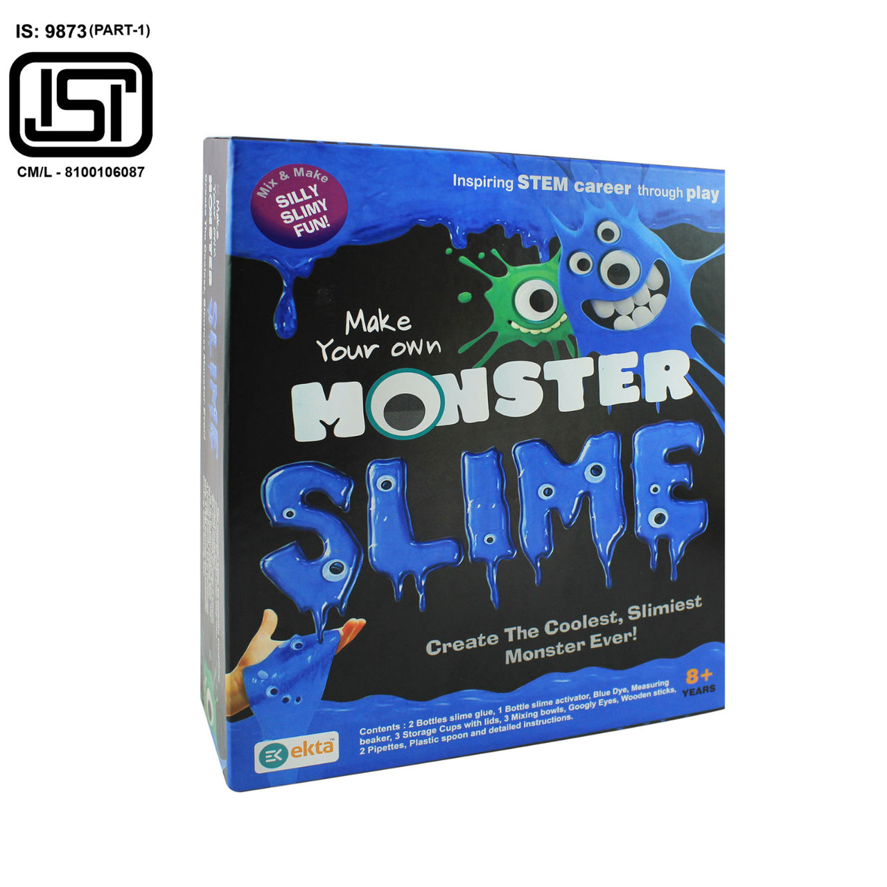Ekta Monster Slime Lab Kit, Night Glowing Slime Making Kit For Kids, Do-It-Yourself Non-Toxic Toy