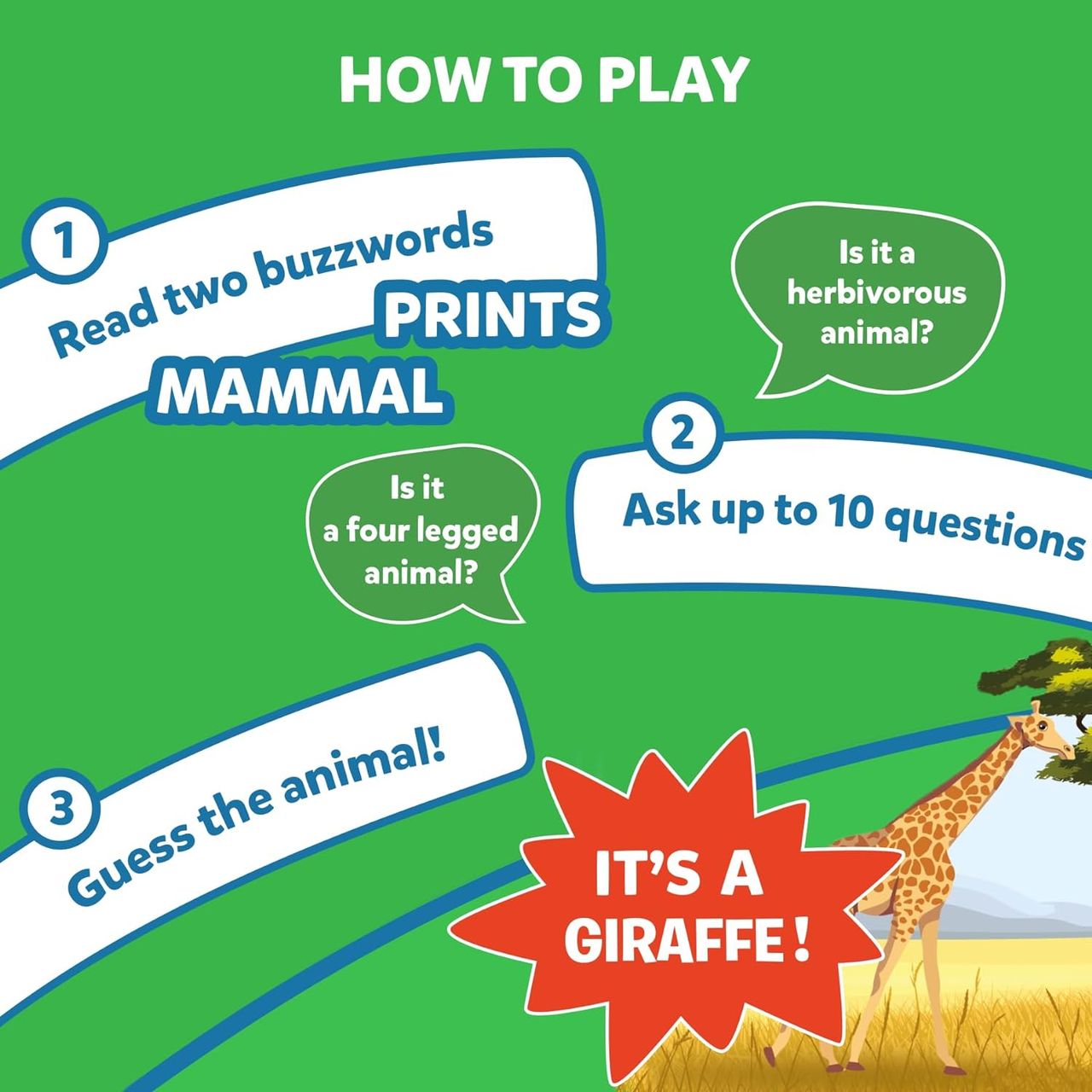 Skillmatics Guess In 10 Animal Kingdom Card Game (6+ Years)