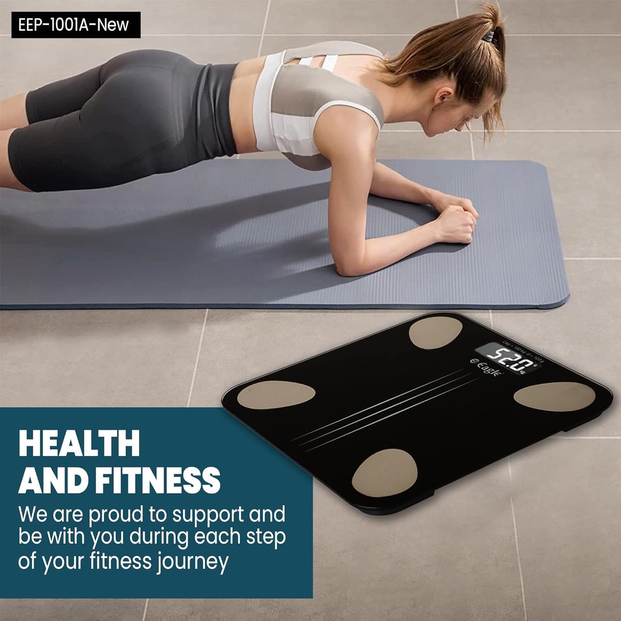 Eagle Digital Weight Machine - BMI Fat Analyzer | 4 BIS Sensors