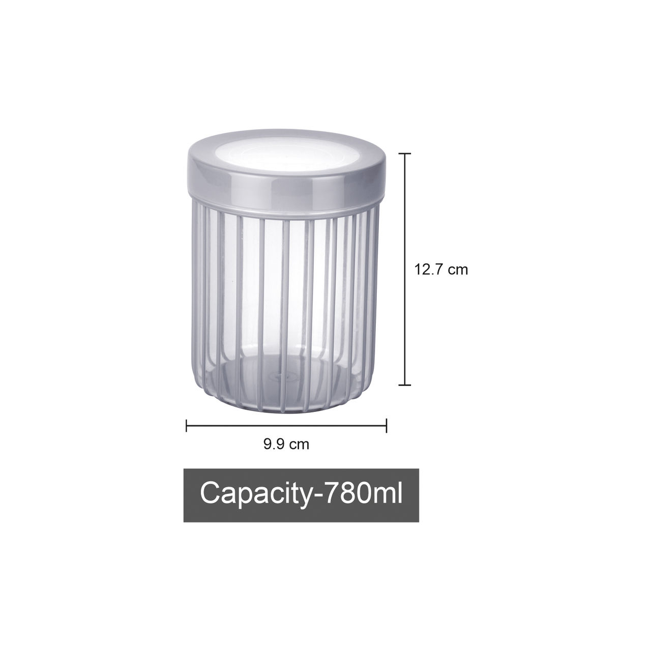 Joyo Better Home Linea Container 780 Ml (3 Pcs Set)- Grey
