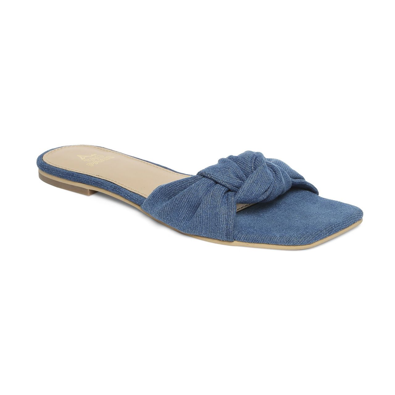 Tao Paris No Back Strap Open Toe Flats Women's Dark Blue | UK4