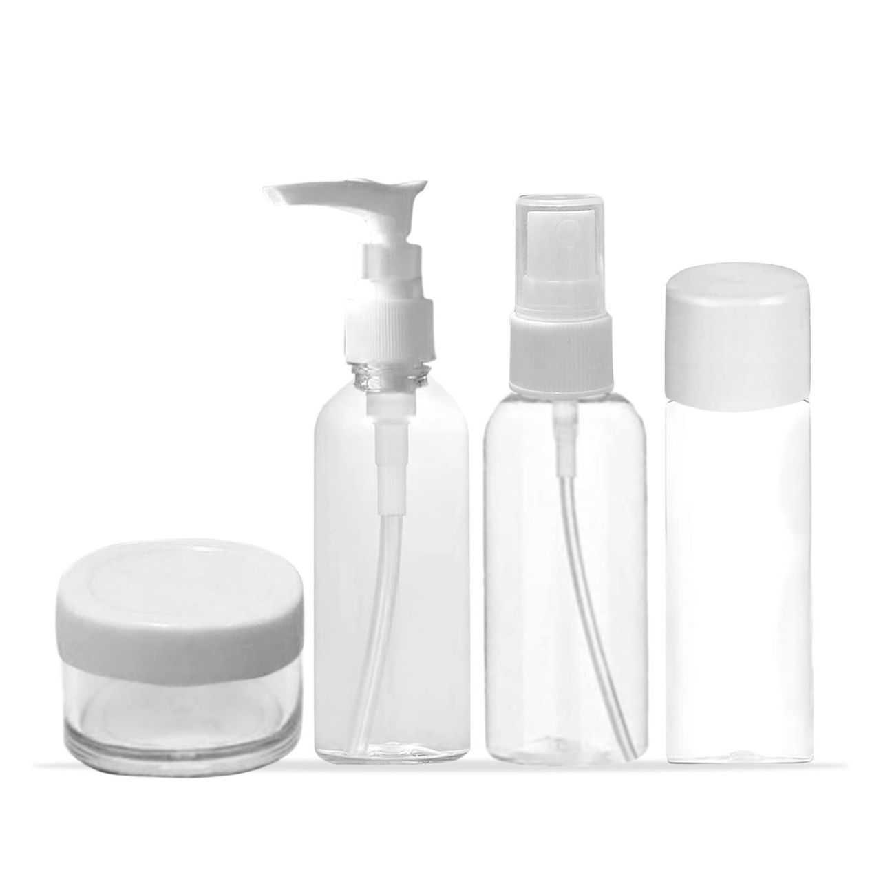 4-Pcs Travel Bottles Kit, Portable Refillable Toiletry Containers Set