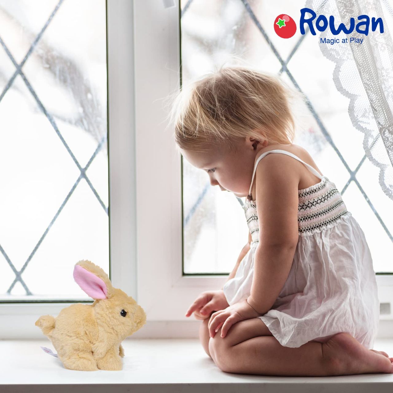 Hamley's Rowan Cookie Jumping Rabbit Easy On Hands, Soft & Cuddly Ideal For Toddlers & Kids
