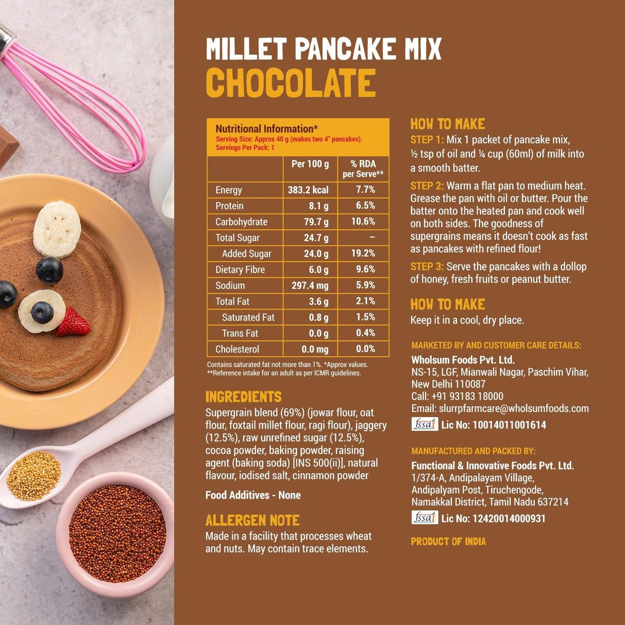 Mille Slurrp Farm Trial Pack Pancake Mix Combo | Packet