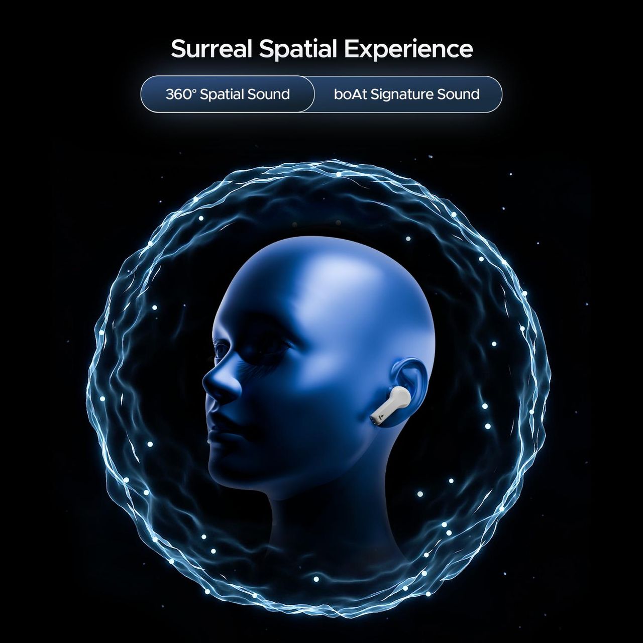 boAt Nirvana Space With 360 Spatial Audio, Anc(~32Db), 100Hrs Playback, Asap Charge