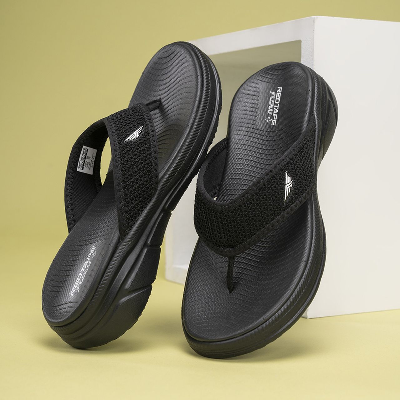 Red Tape Women's Sports Sandals | Refined Round-Toe Shape with a Relaxing Slip-On | Black - UK 4