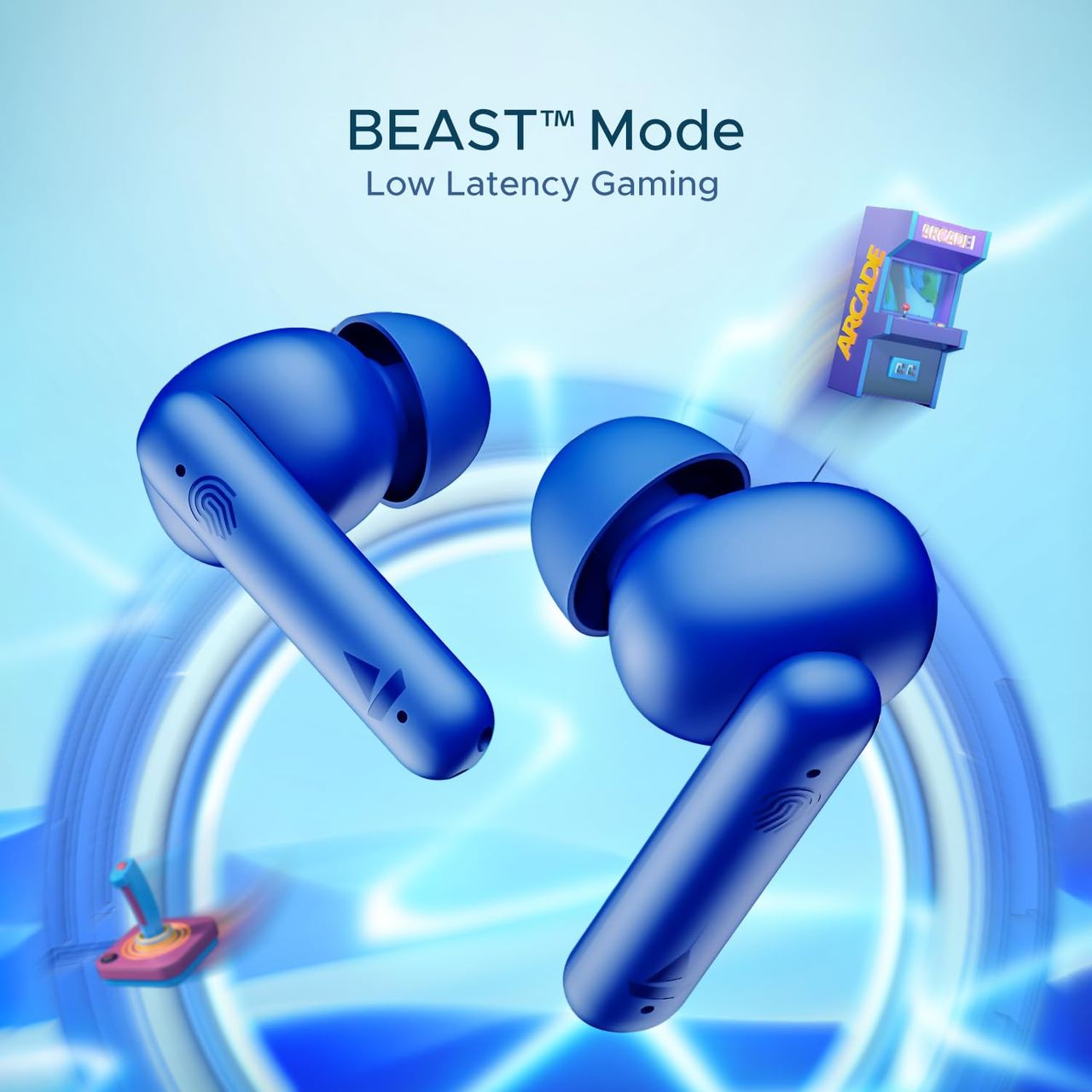 boAt Airdopes 141 Tws Earbuds W/ 42h Playtime, Low Latency Mode for Gaming, Enx Tech (Thunder Blue)