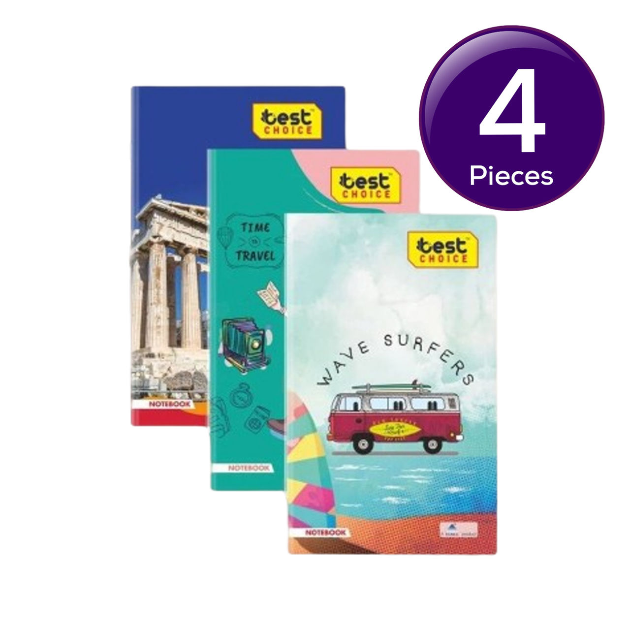 Single Line Longbook-120 Pages- Pack of 3 (Assorted Prints) 3 pc Combo