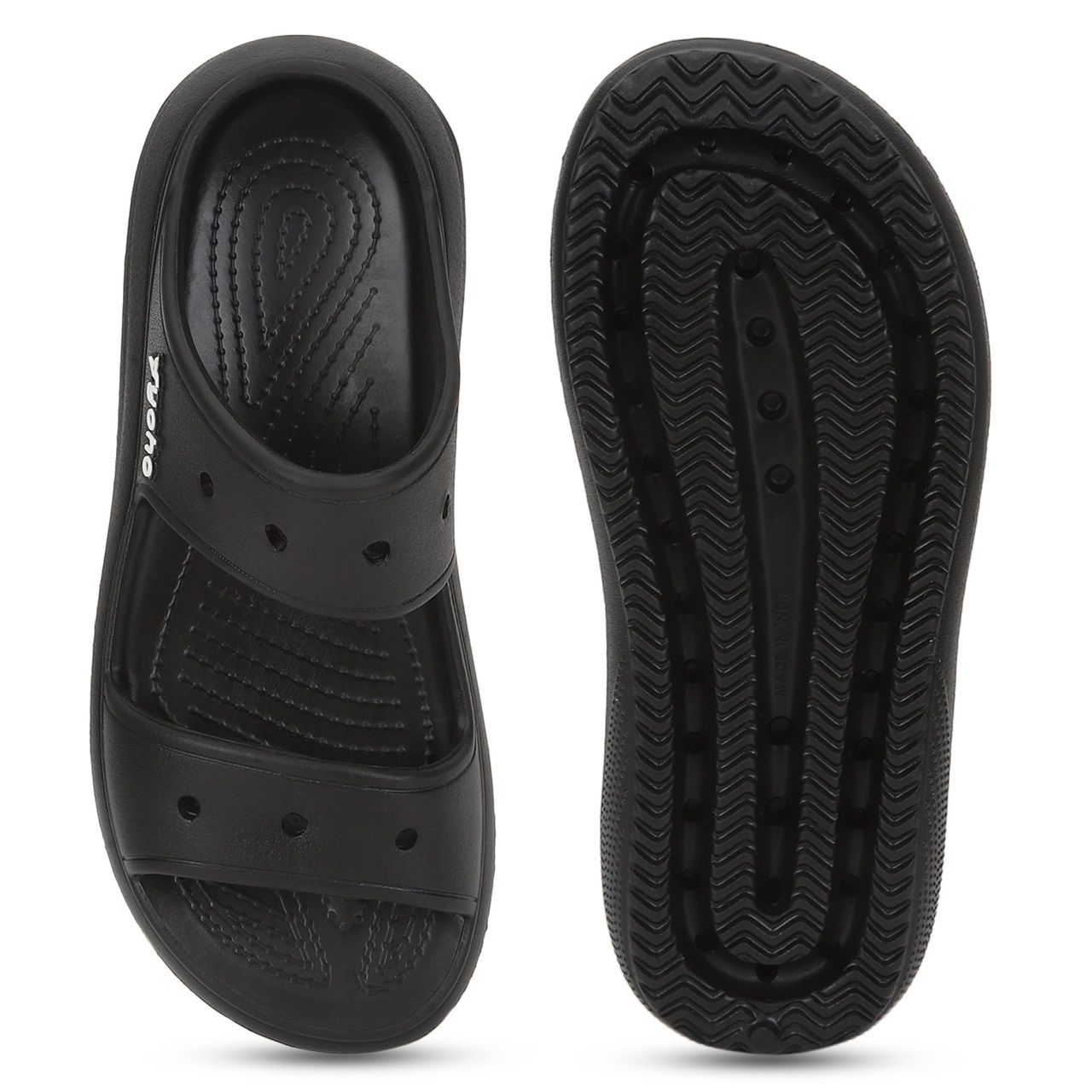 Yoho Women Double Strap Clog Classic Black - UK7