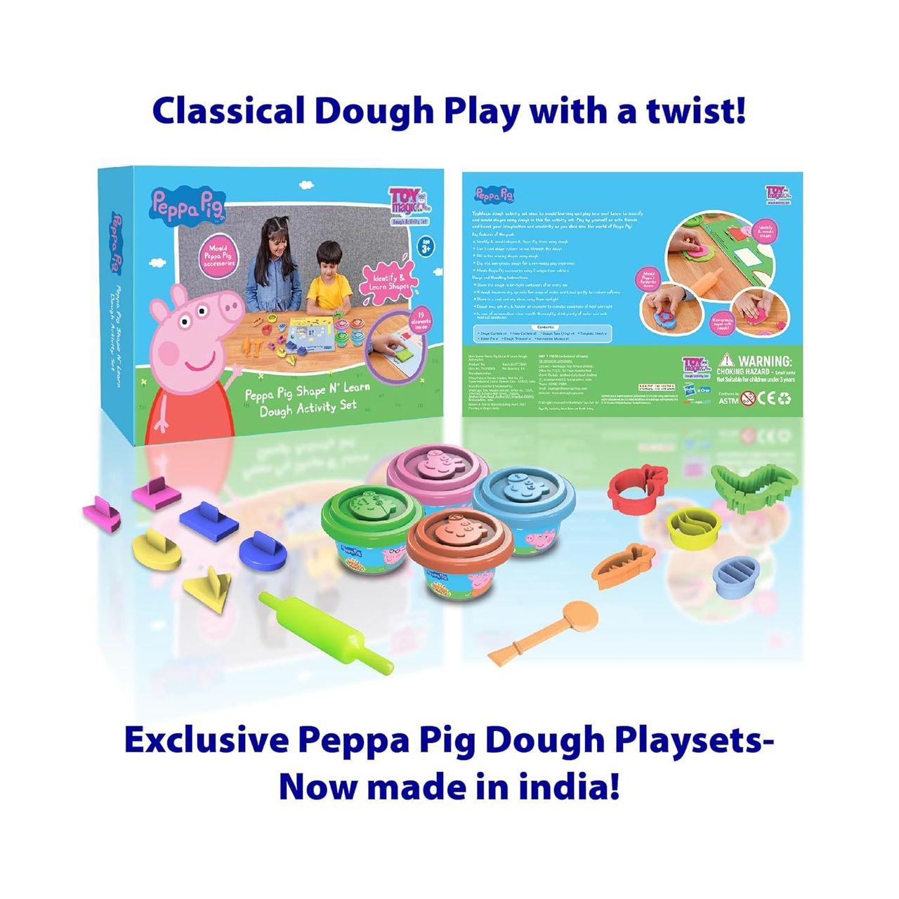 WinMagic Toys Playmagic Peppa Pig Shape N' Learn Dough Activity Set