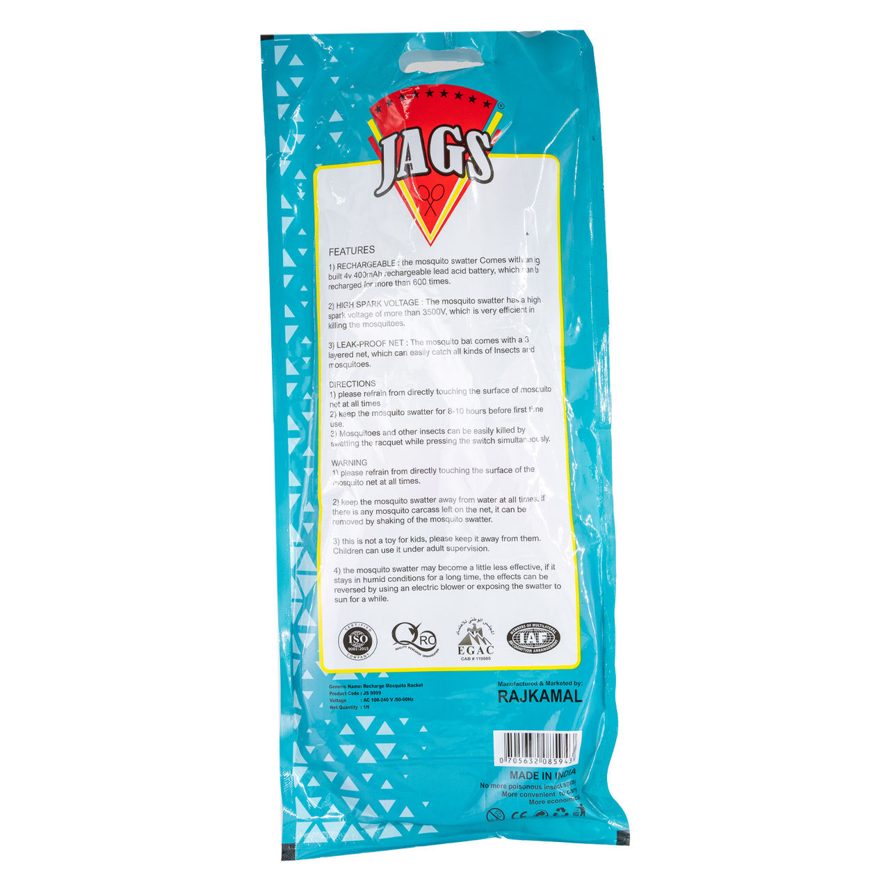 Jags Mosquito Racquet | Assorted