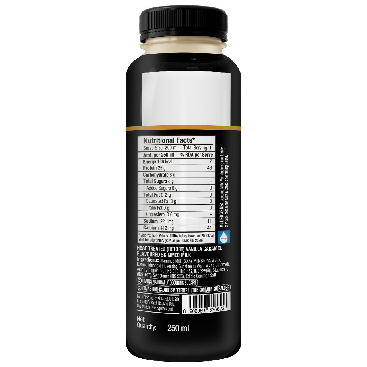 Epigamia Turbo Vanilla and Caramel Protein Milkshake