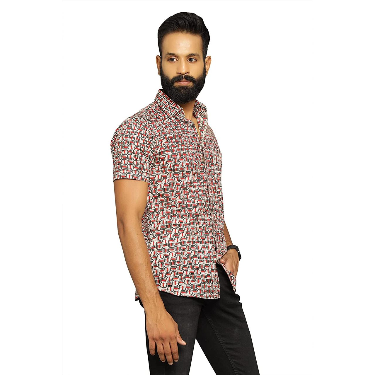 Sanskrutihomes Original Printed Casual Shirt for Men | Multi | XL