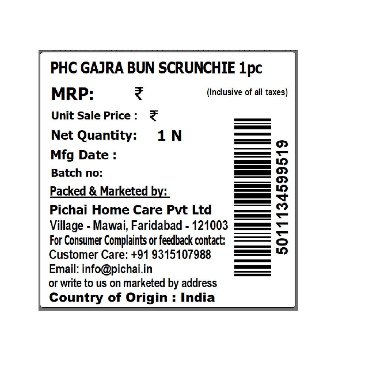 Pichai Gajra Bun Scrunchie
