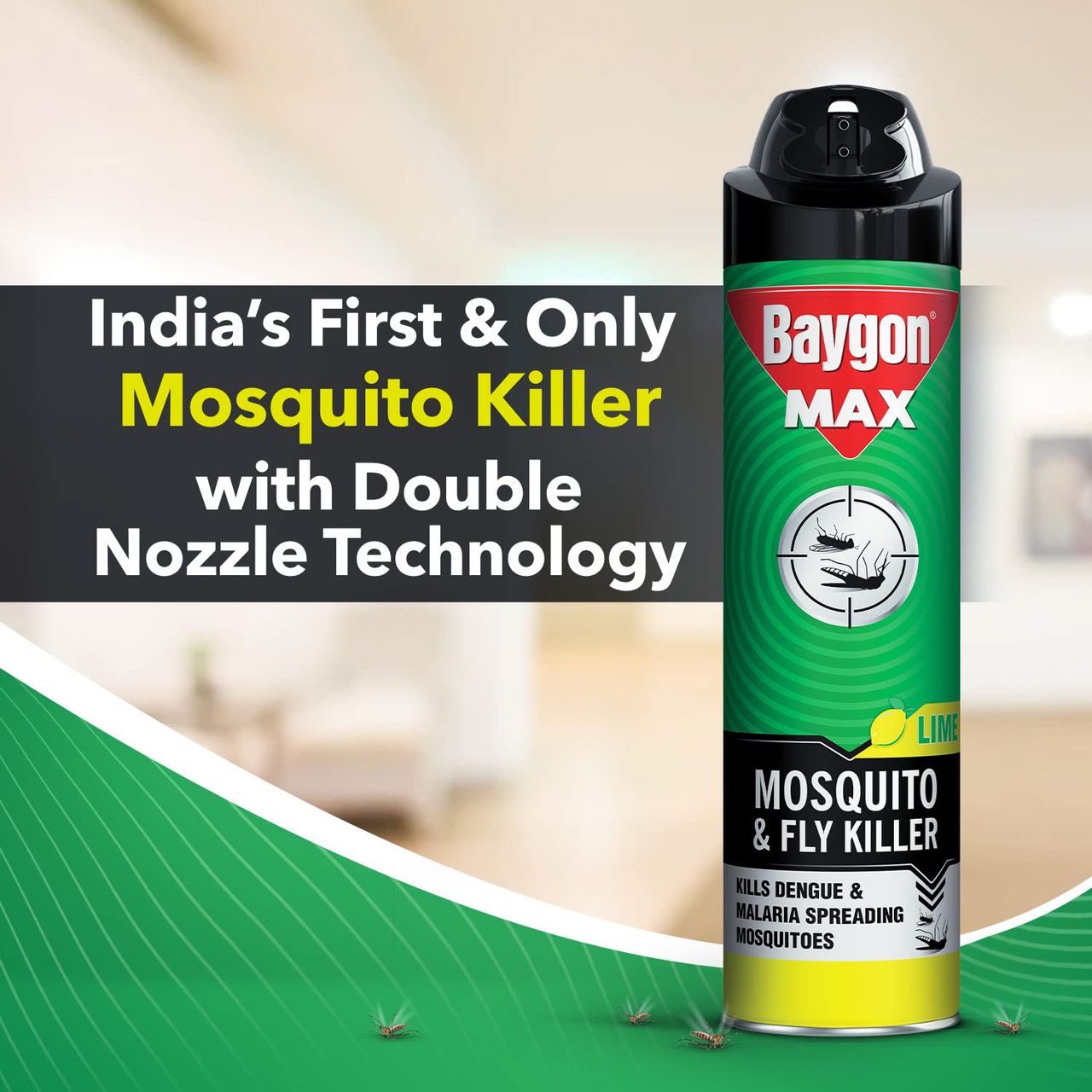Baygon Max Lime Fragrance Mosquito and Fly Killer Spray