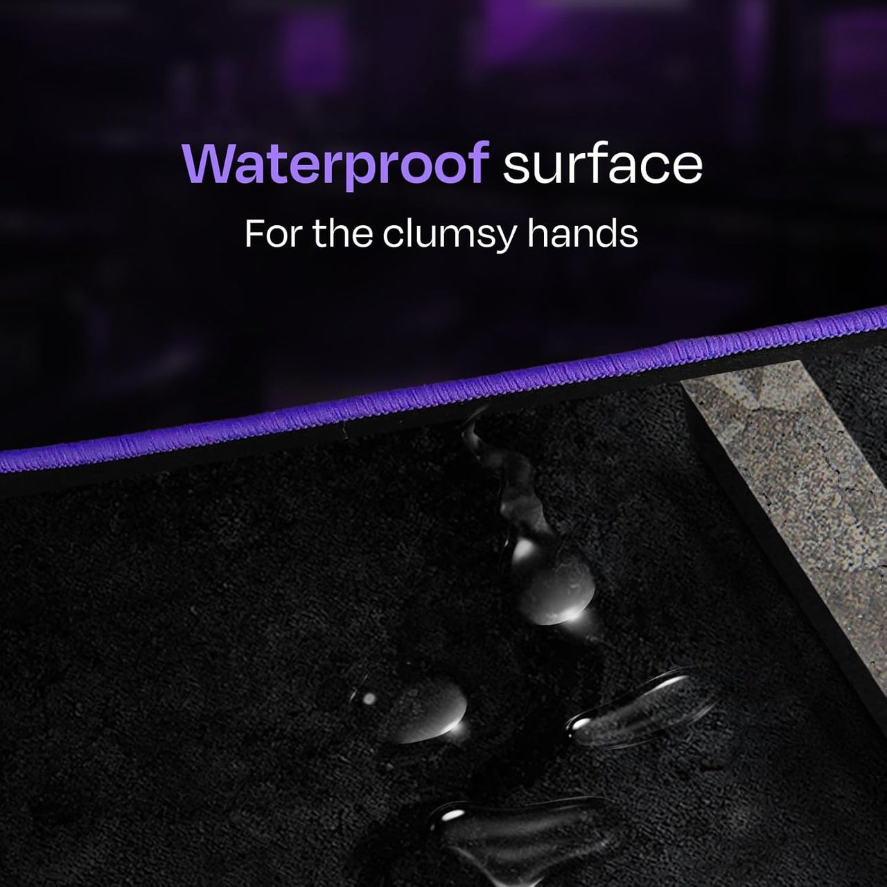 Kreo Igneous Mouse Pad With Waterproof Top Material & Anti Skid Bottom,3Mm Anti-Fray Stitched Edges