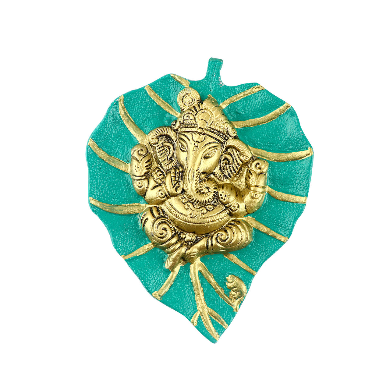 Satvik Leaf Ganesh - Big (Green)