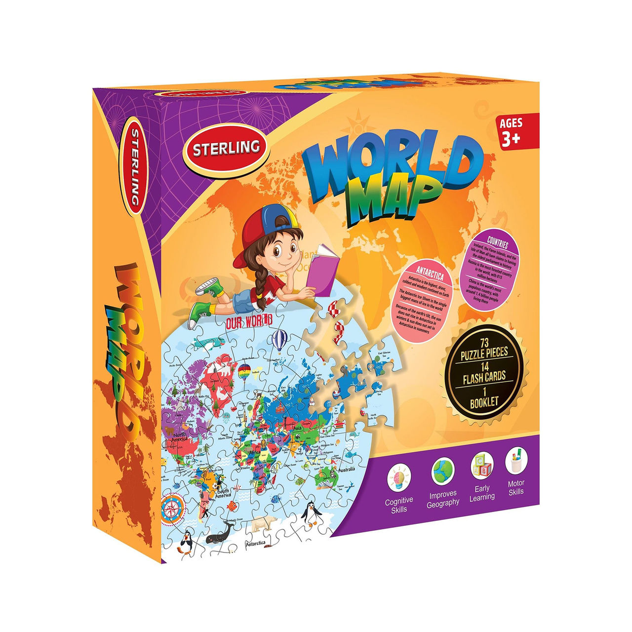 Sterling World Map Puzzle Game