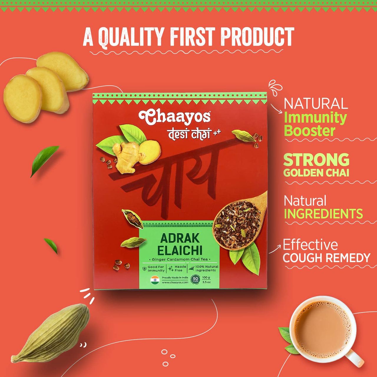Chaayos Ginger Cardamom Tea