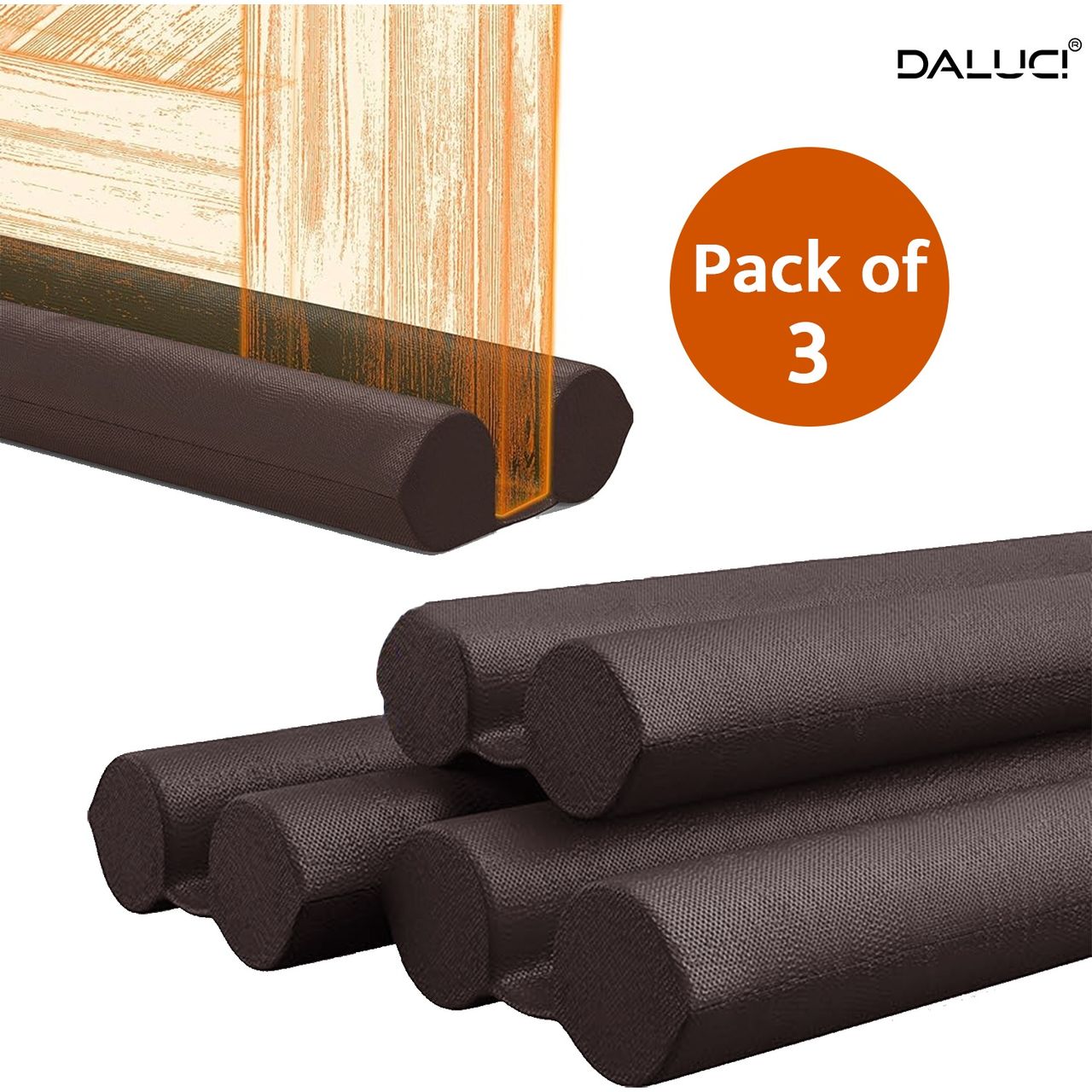 Daluci Door Sealing Strip | Pack Of 3 | Brown