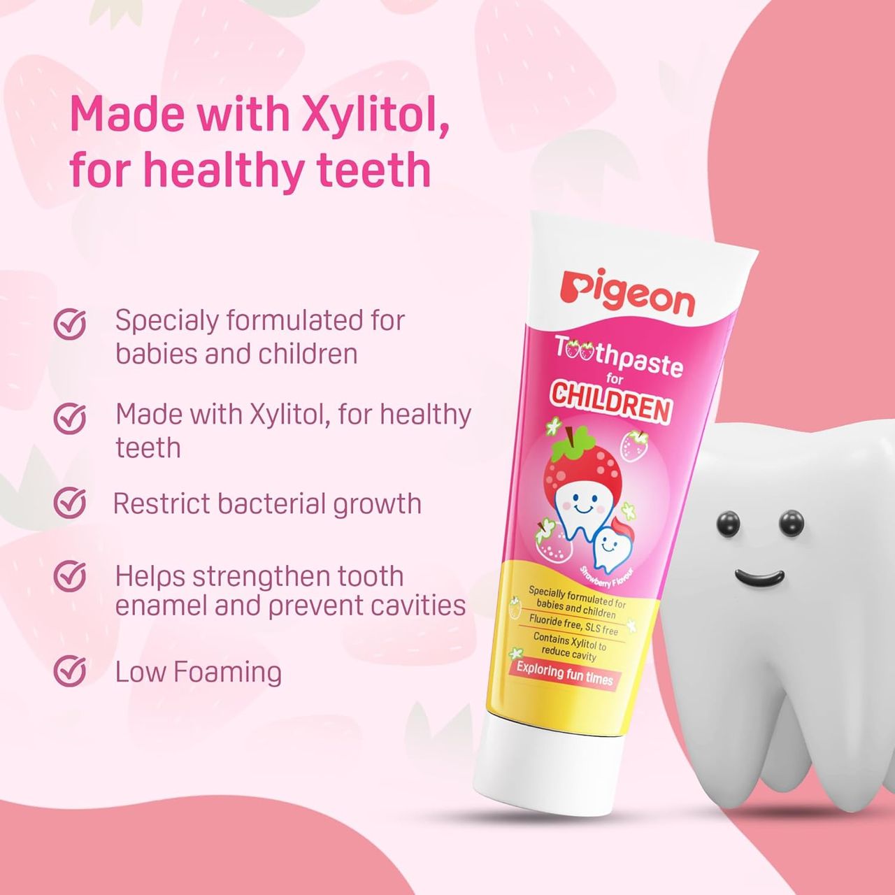 Pigeon Baby Care Toothpaste Strawberry For Kids | 1 - 6 years