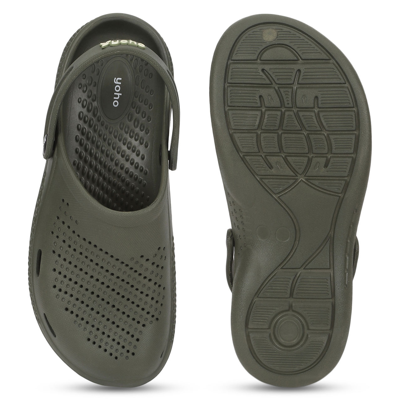 Yoho Men Classic Clogs Olive Green - UK6