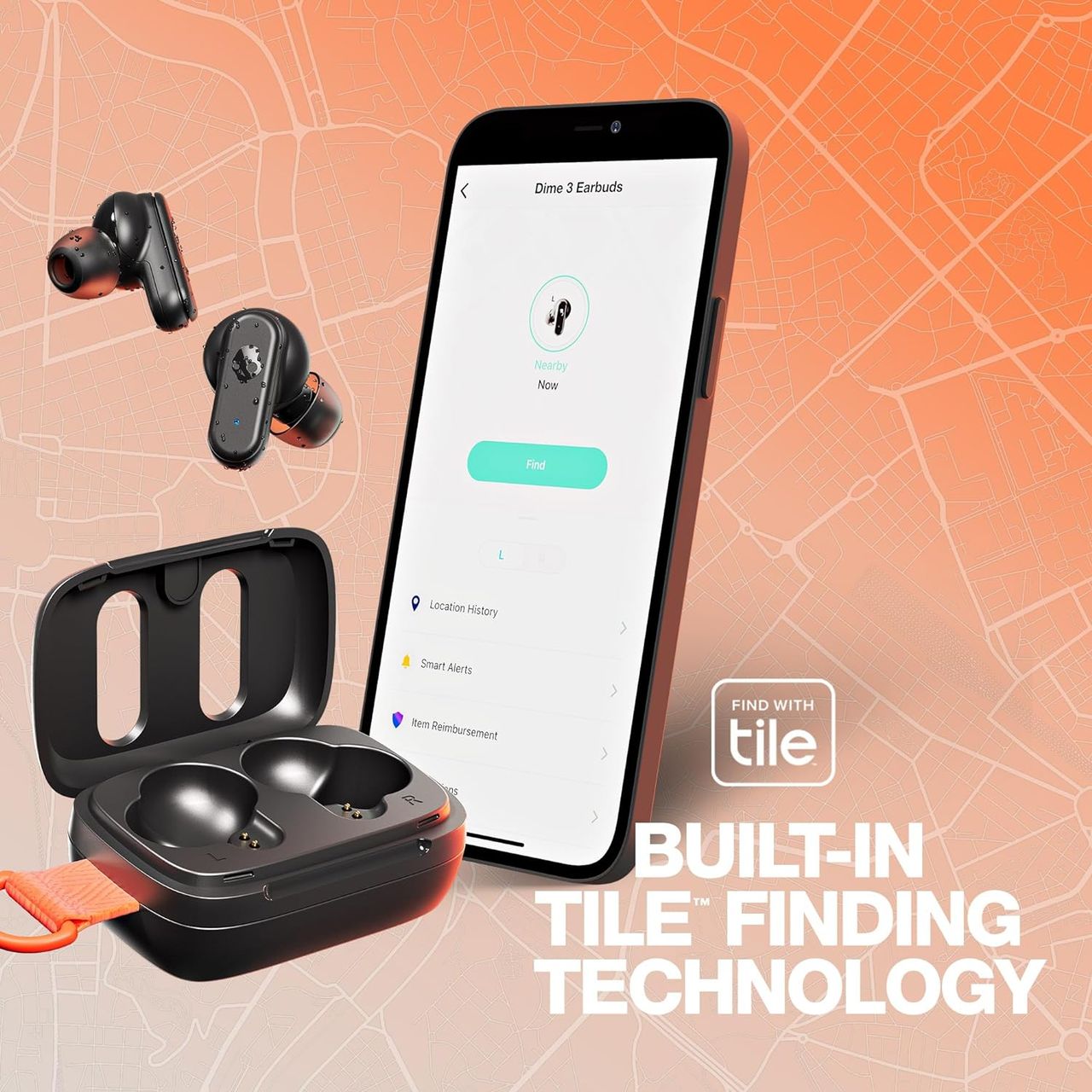 Skullcandy Dime 3 In-Ear Wireless Earbuds,With Iphone Android And Bluetooth Devices-Black
