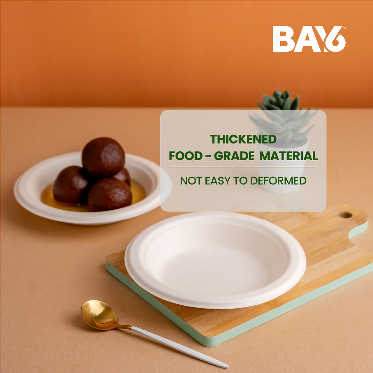 BAY6 Round Disposable Deep Plate - 6 Inch - Pack Of 25
