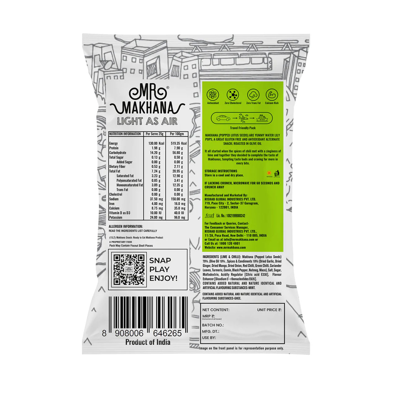 Mr Makhana Lime Chilli