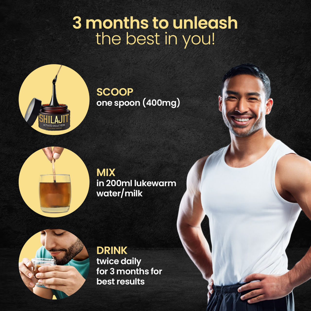 Zingavita Activated Shilajit Resin 60 Servings | 100% Pure | Boosts Performance, Power & Stamina