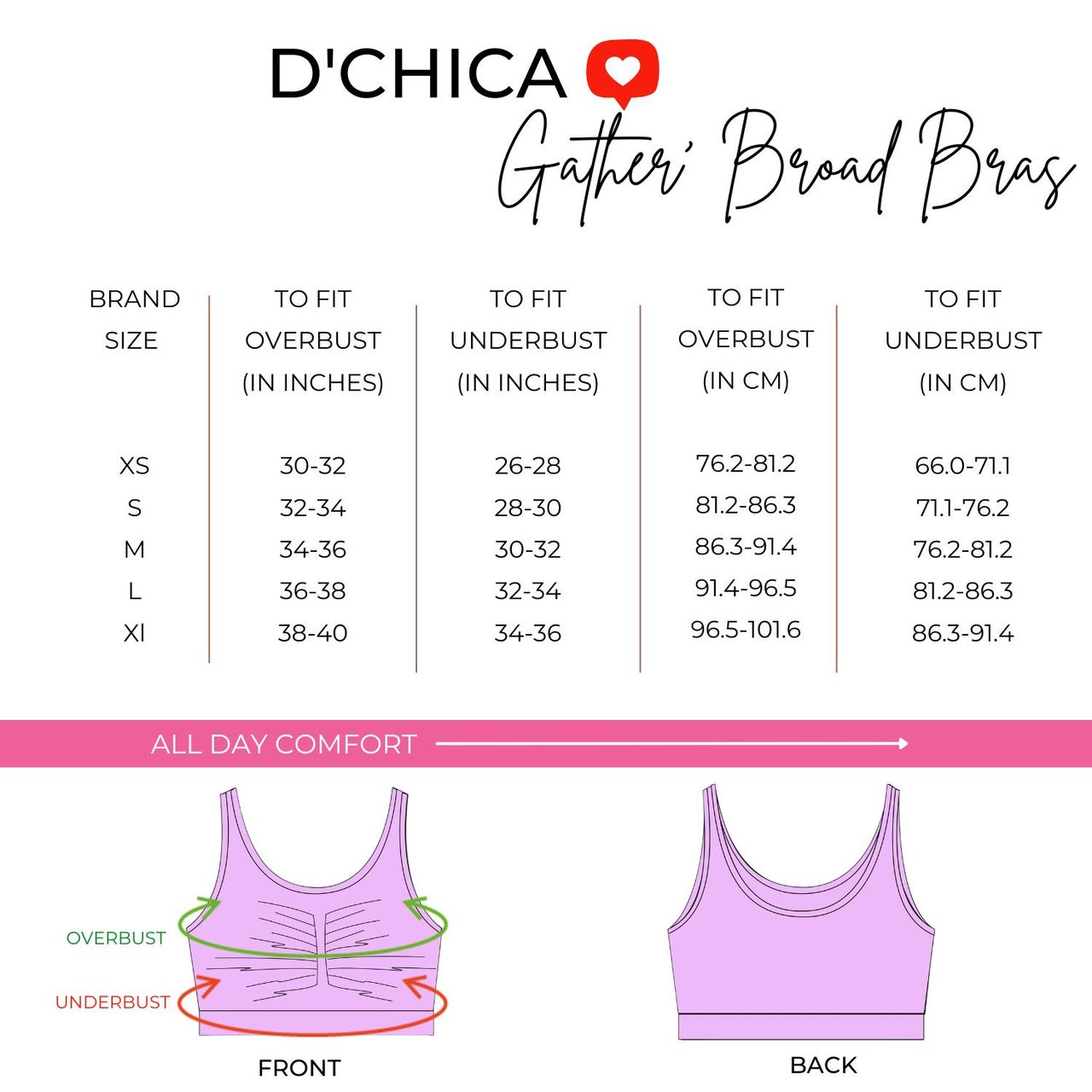 D'Chica Broad Strap Cotton Gym Bra For Women's | Removable Pads | Black | XL