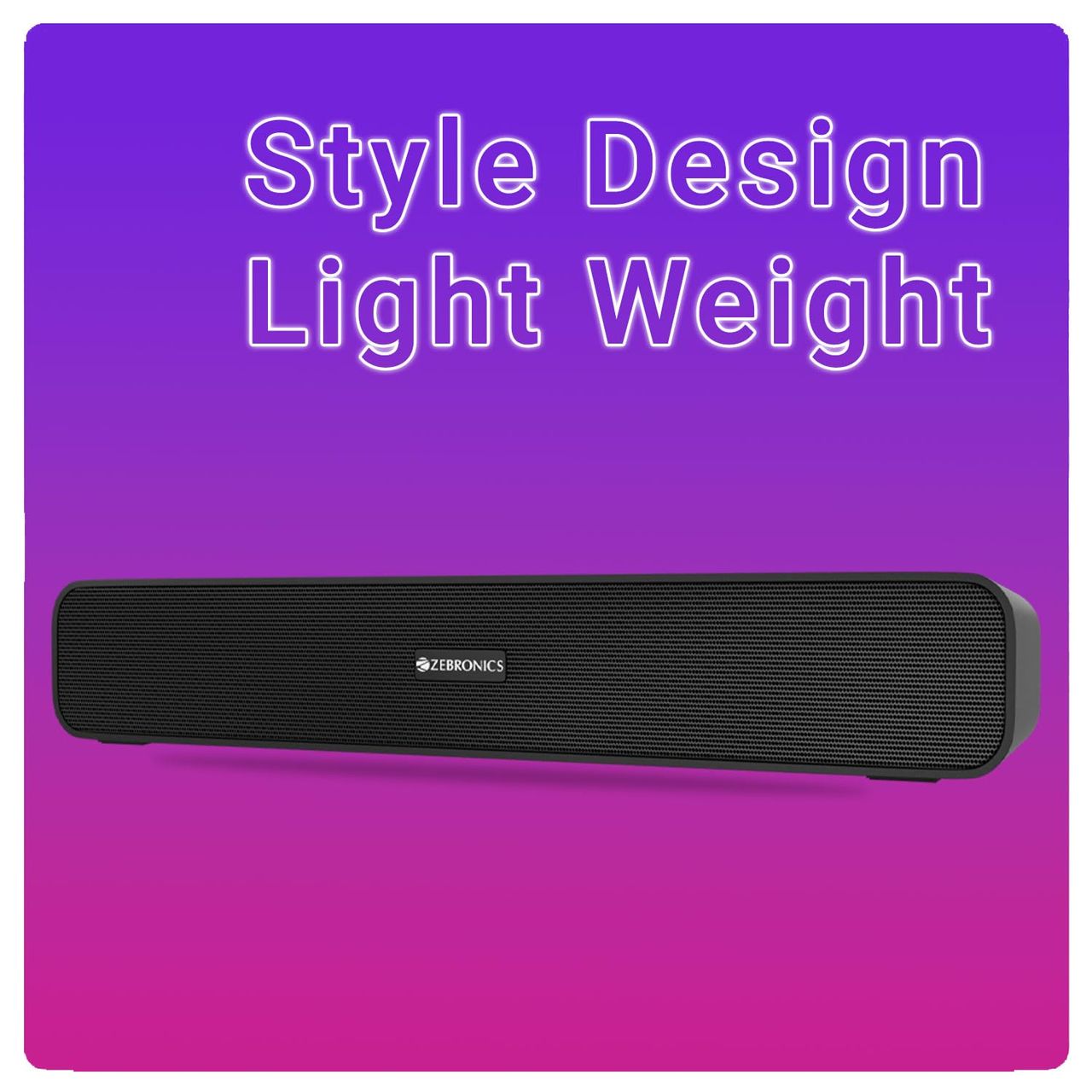 Zebronics Astra 20 BT 5.0, 10W RMS Output, TWS, 10H Backup, Built in Rechargeable Battery FM Radio