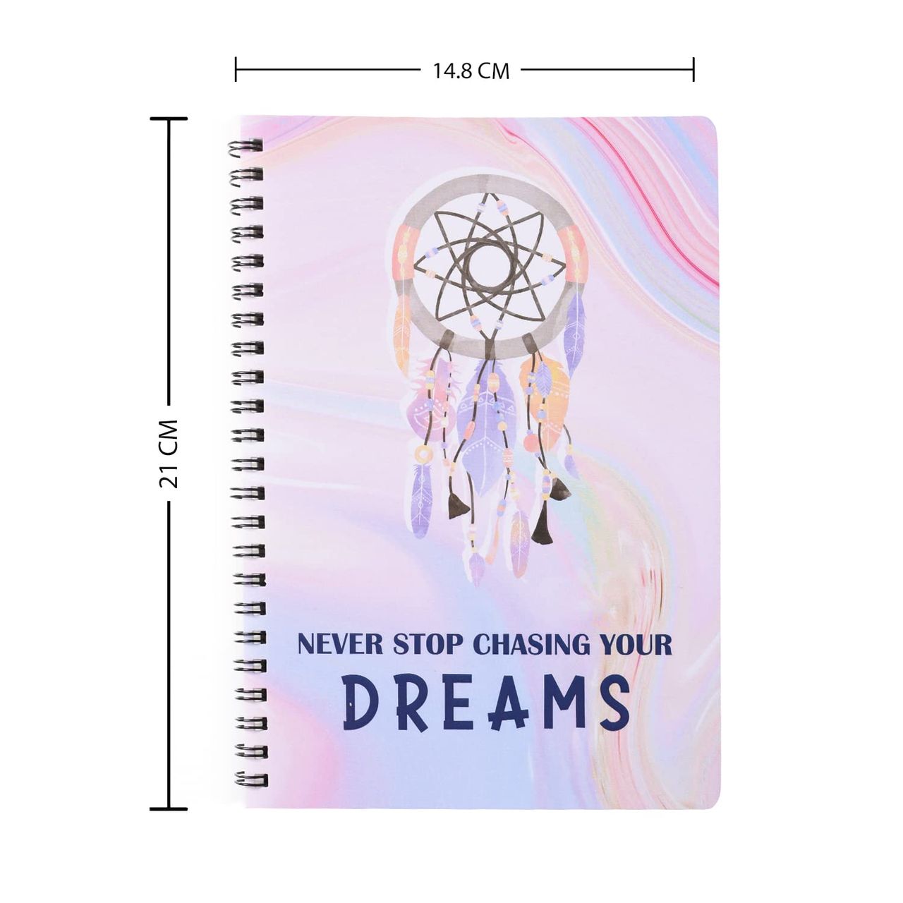Papboo Dot Grid Spiral Wiro Notebook , 120 Pages, 90 Gsm - Dreams
