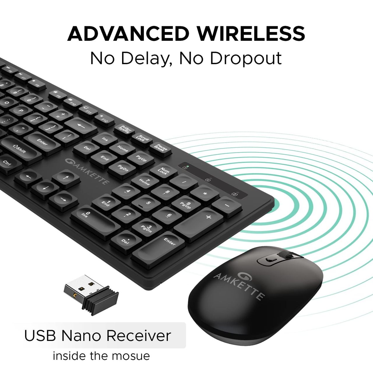 Amkette Primus Neo Wireless Keyboard and Mouse
