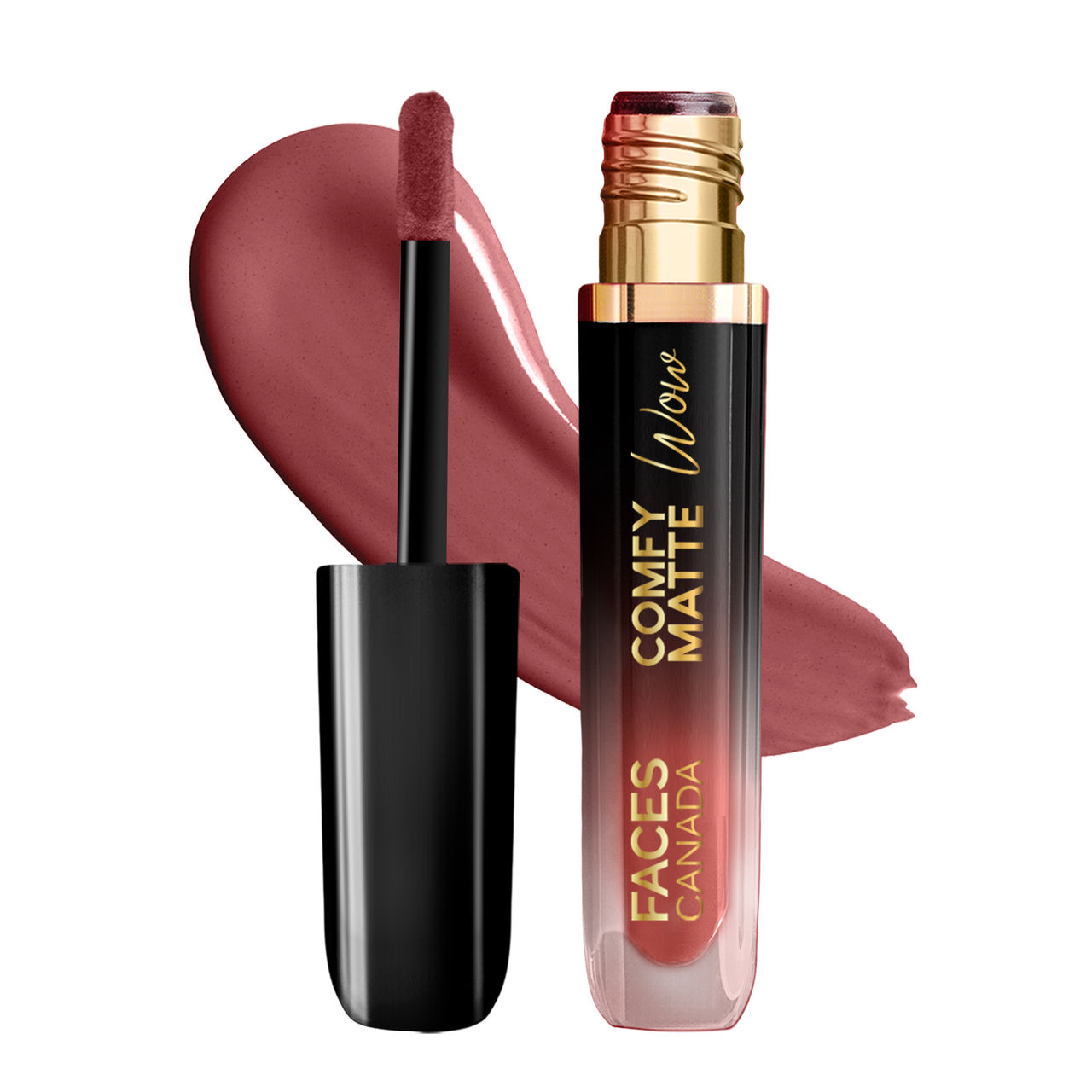 Faces Canada Comfy Matte Wow Liquid Lipstick - Choco Couture 01 | One Swipe Application