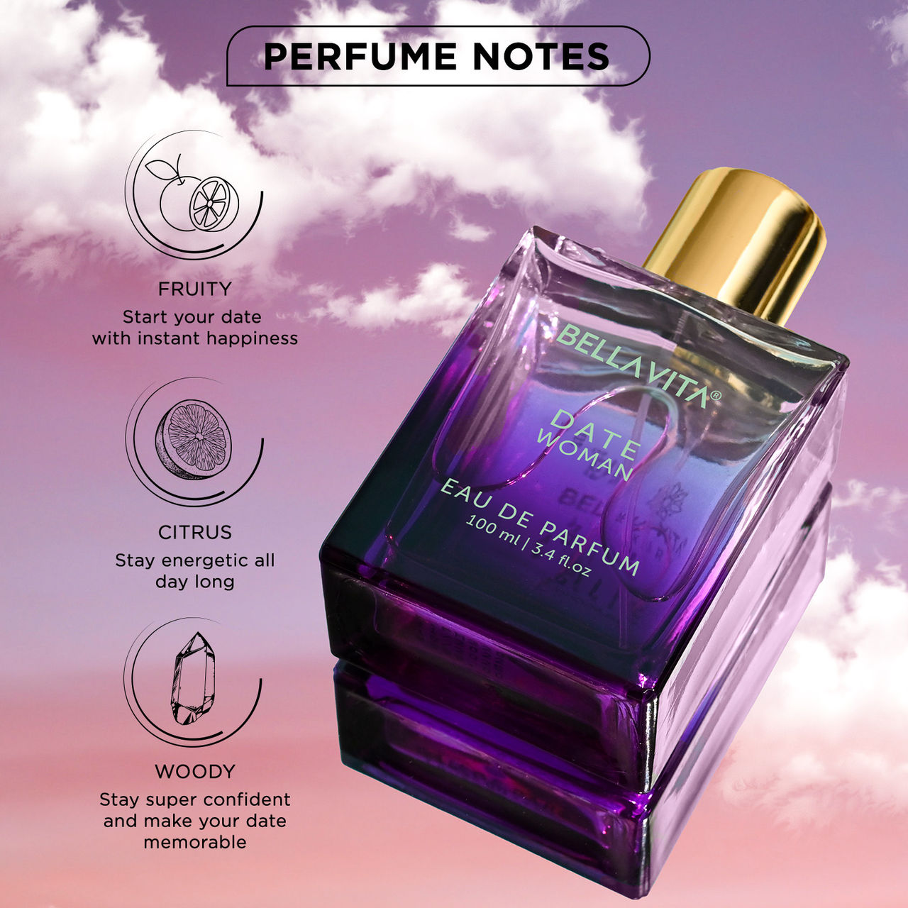 Bella Vita Organic Luxury Date Perfume (100 ml) 100 ml X 2 Combo 