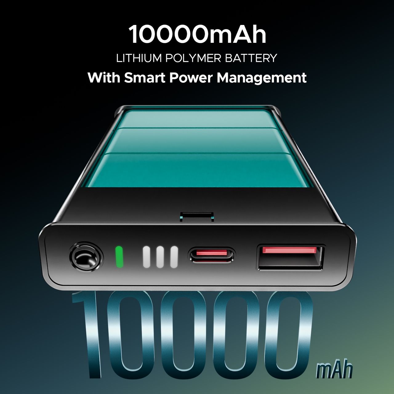 boAt 10000 mAh Pocket Size Power Bank w/ 2-Way 22.5W Fast Charging - PB300 Pro (Steel Blue)