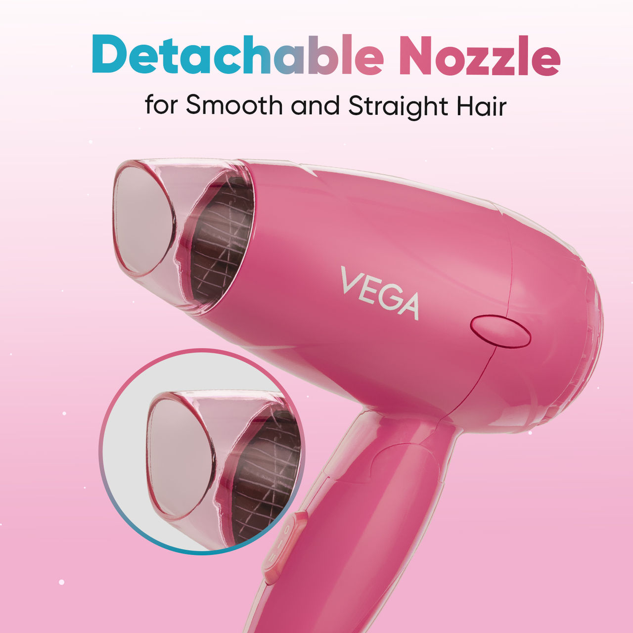 VEGA Vhdh-33 1200 W Corded Hair Dryer - Foldable Design | Hanging Loop